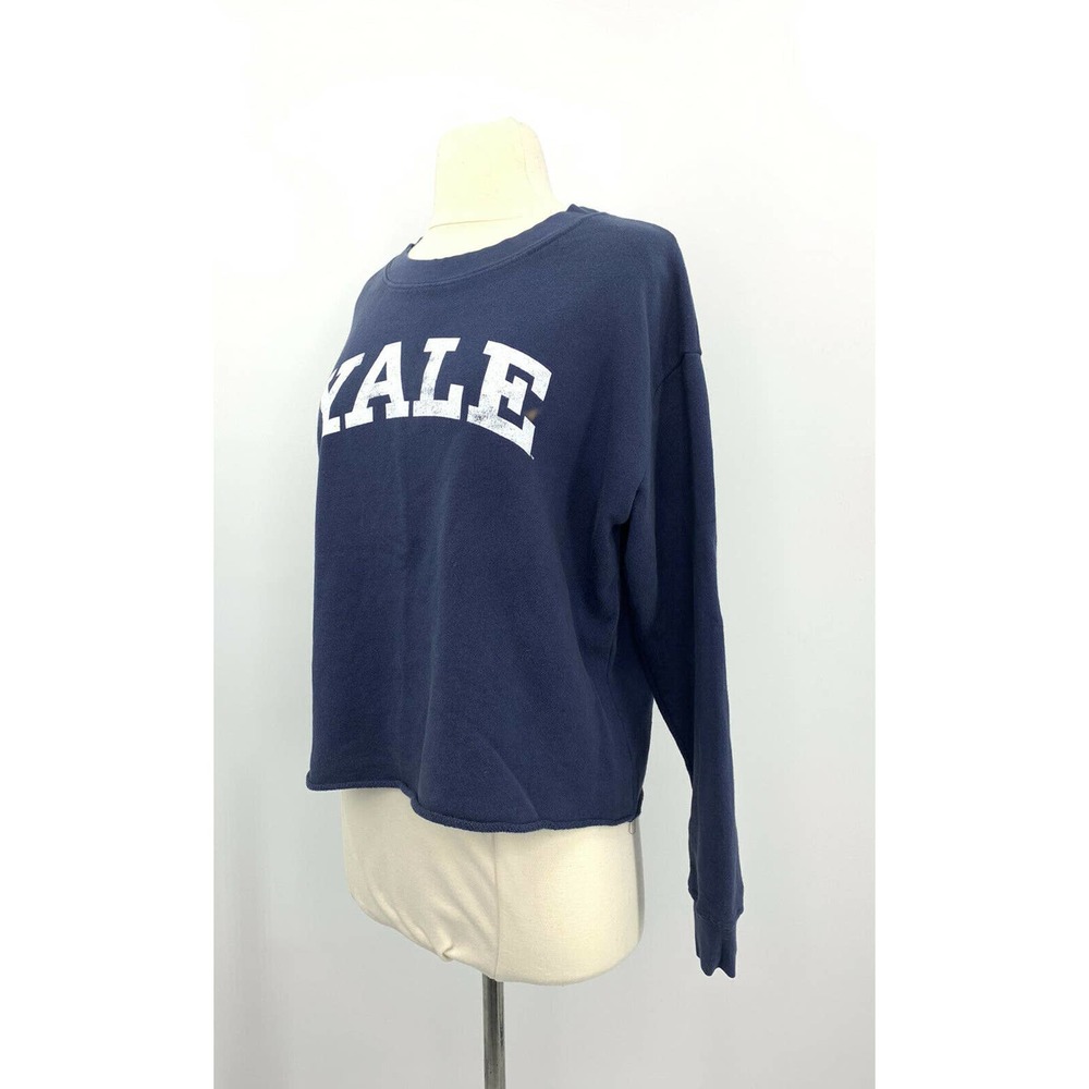 Anthropologie Yale XS Blue Crew Neck  Pullover - Picture 2 of 10